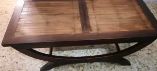 Mesa baja oriental bambú y madera
