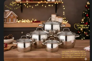Set Pentole Royal Swiss Acciaio Inox