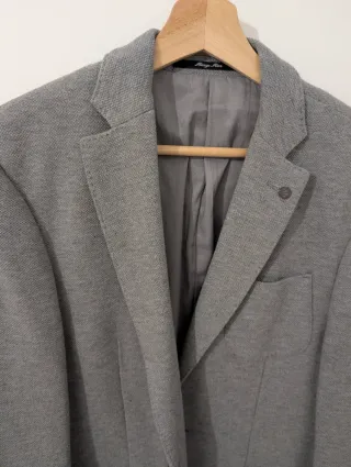 Americana punto Mango gris