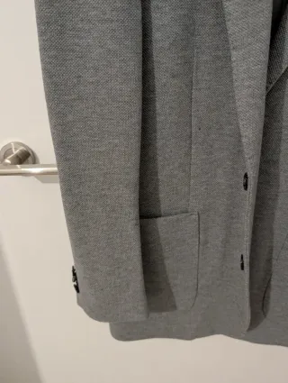 Americana punto Mango gris