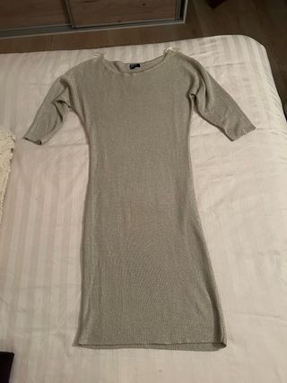 Vestido tricot Blanco talla M ajustado