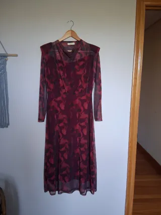 Vestido largo estampado ceremonia