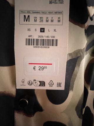 Vestido Zara estampado