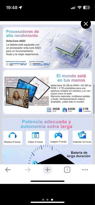 Tablet 10 Android 15 30GB RAM + 2TB Oro•NUOVA