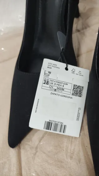 Zapatos tacón Mango negros