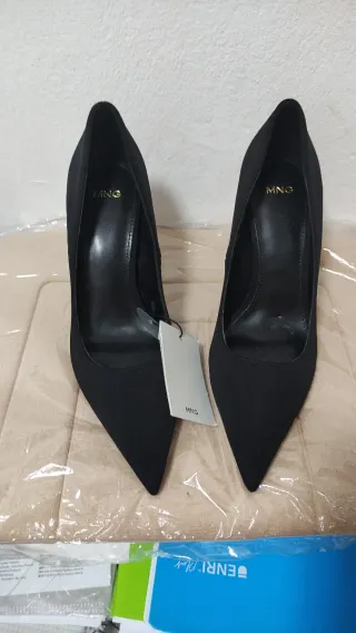 Zapatos tacón Mango negros
