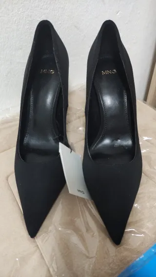 Zapatos tacón Mango negros
