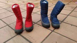 Botas Apreski Azul y Rojo