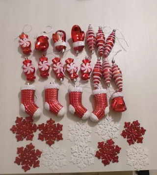 Set Decorazioni Natale in Plastica