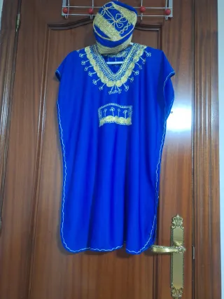Traje árabe infantil azul y dorado