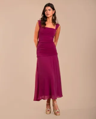 VESTIDO COLOR CEREZA MARCA THE ARE