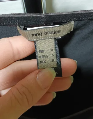 Top negro sin hombros Talla M/38