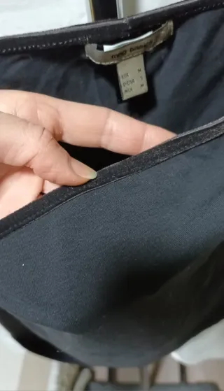 Top negro sin hombros Talla M/38