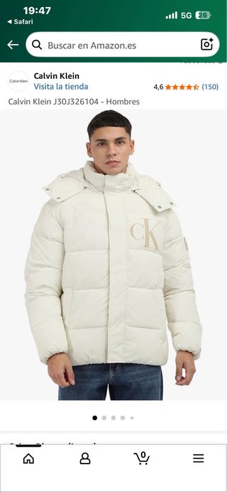 Chaqueta Calvin Klein Blanco(Ivory) Talla S