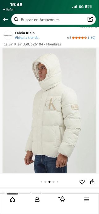 Chaqueta Calvin Klein Blanco(Ivory) Talla S