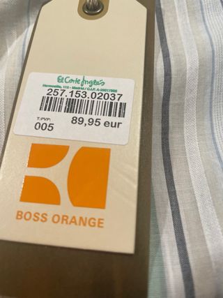 Camisa Boss Orange Rayas Talla XL