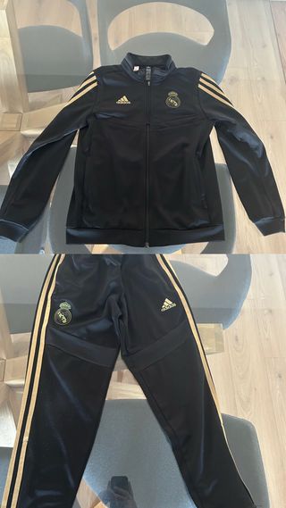 Chándal Adidas Real Madrid Negro y Dorado