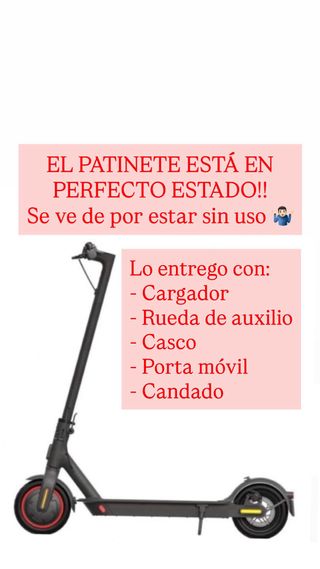 Patinete Eléctrico + Accesorios (muy cuidado)
