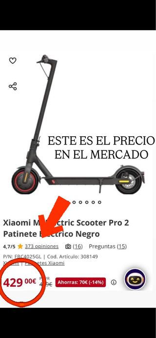 Patinete Eléctrico + Accesorios (muy cuidado)