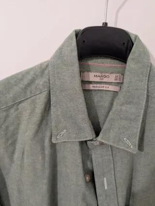 Camisa verde Mango Talla S