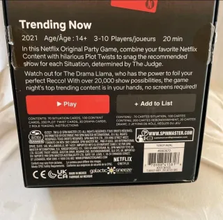 Jogo de Festa Netflix Trending Now Spin Master