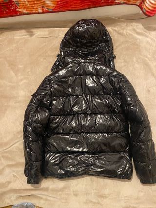 Abrigo Moncler Negro Brillante