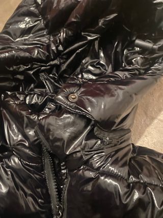 Abrigo Moncler Negro Brillante