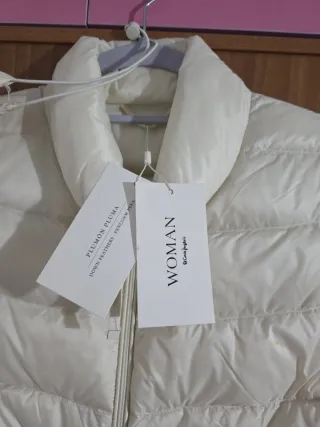 Chaleco de plumas blanco