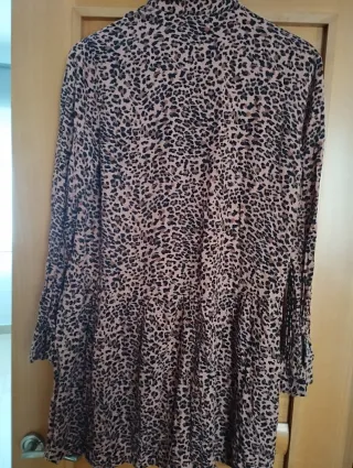 Camisa larga leopardo mujer