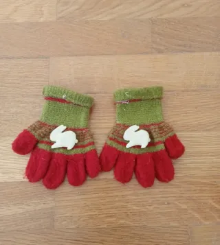 Guantes infantiles 4/5 años con conejitos