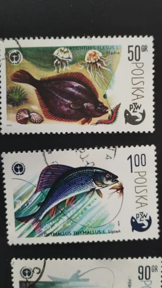 Sellos Polonia Peces - lote 14