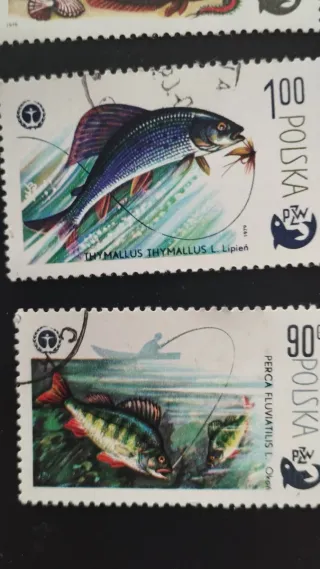 Sellos Polonia Peces - lote 14