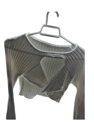 Top blanco manga larga