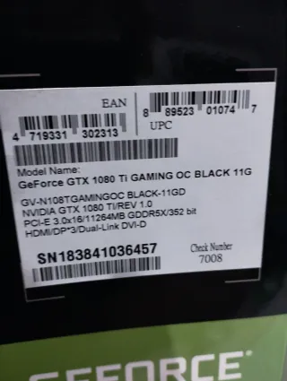 Gigabyte GeForce GTX 1080 Ti 11GB Gaming OC