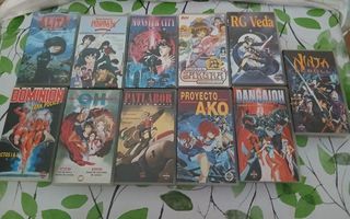 Lote 12 Películas VHS Anime Manga