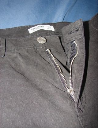 Pantalones Cargo Pull&Bear Negros Talla 36 Mujer