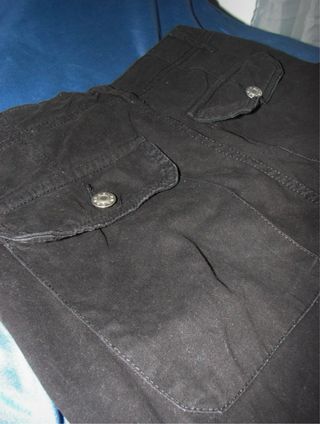 Pantalones Cargo Pull&Bear Negros Talla 36 Mujer