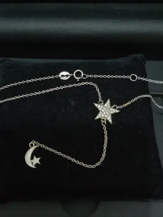 Collar Plata 925 Estrella y Luna