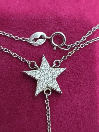 Collar Plata 925 Estrella y Luna