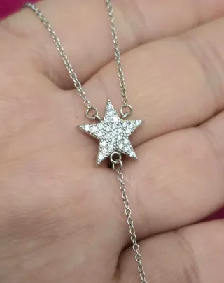 Collar Plata 925 Estrella y Luna