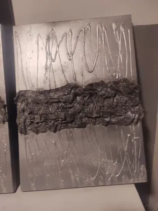 t 3 Cuadros Decorativos Plata