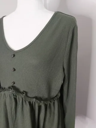 Camiseta verde militar manga larga