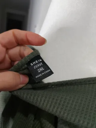 Camiseta verde militar manga larga