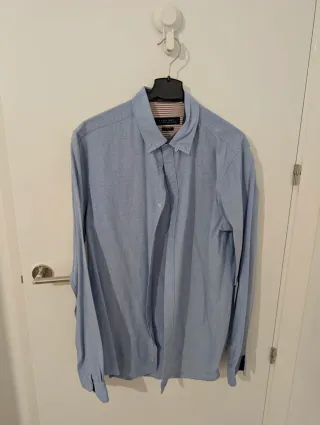 Camisa Zara Hombre Azul Talla M