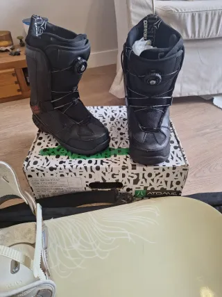 Tabla Snow, Fijaciones y Botas Nitro