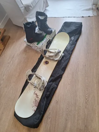 Tabla Snow, Fijaciones y Botas Nitro