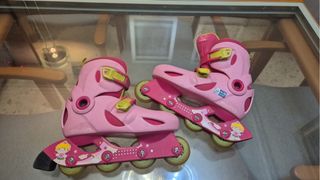 Patines niña rosas talla 34-36