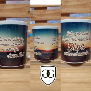 Taza cerámica mensaje cristiano