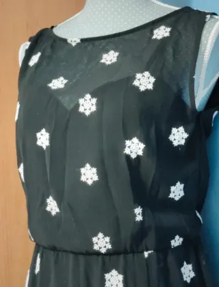 Vestido Voodoo Vixen Negro Estampado