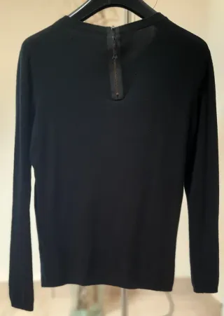 Jersey Zara Negro Cremallera Trasera